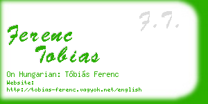 ferenc tobias business card